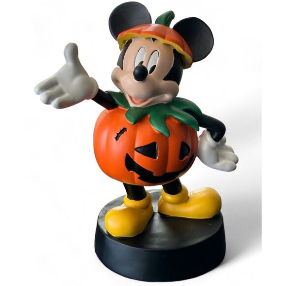 Disney Mickey Mouse Halloween‎ Pumpkin Jack O Lantern Statue - Picture 1 of 14